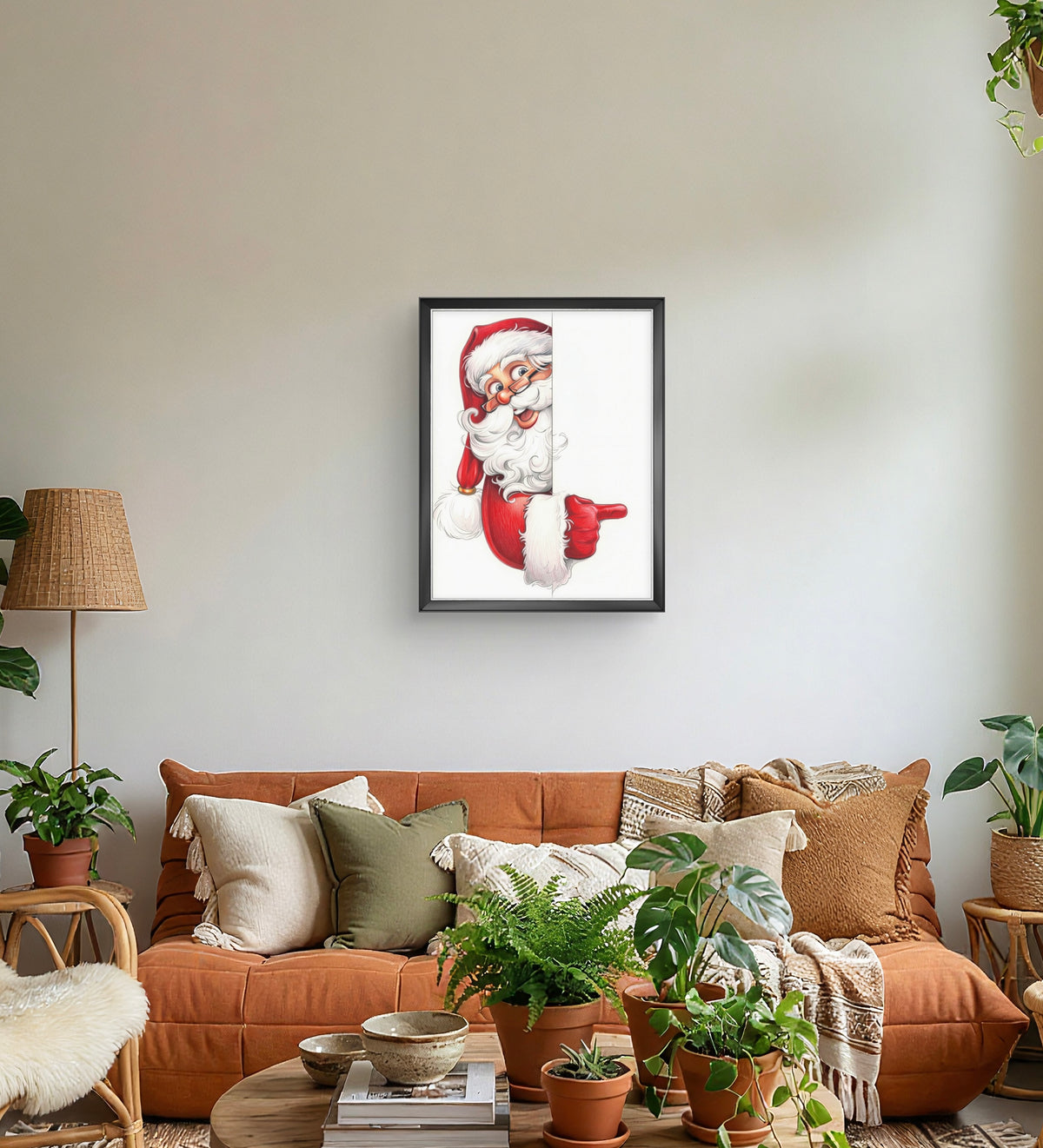 Christmas Santa Claus Framed Wall Art β Holiday Deco