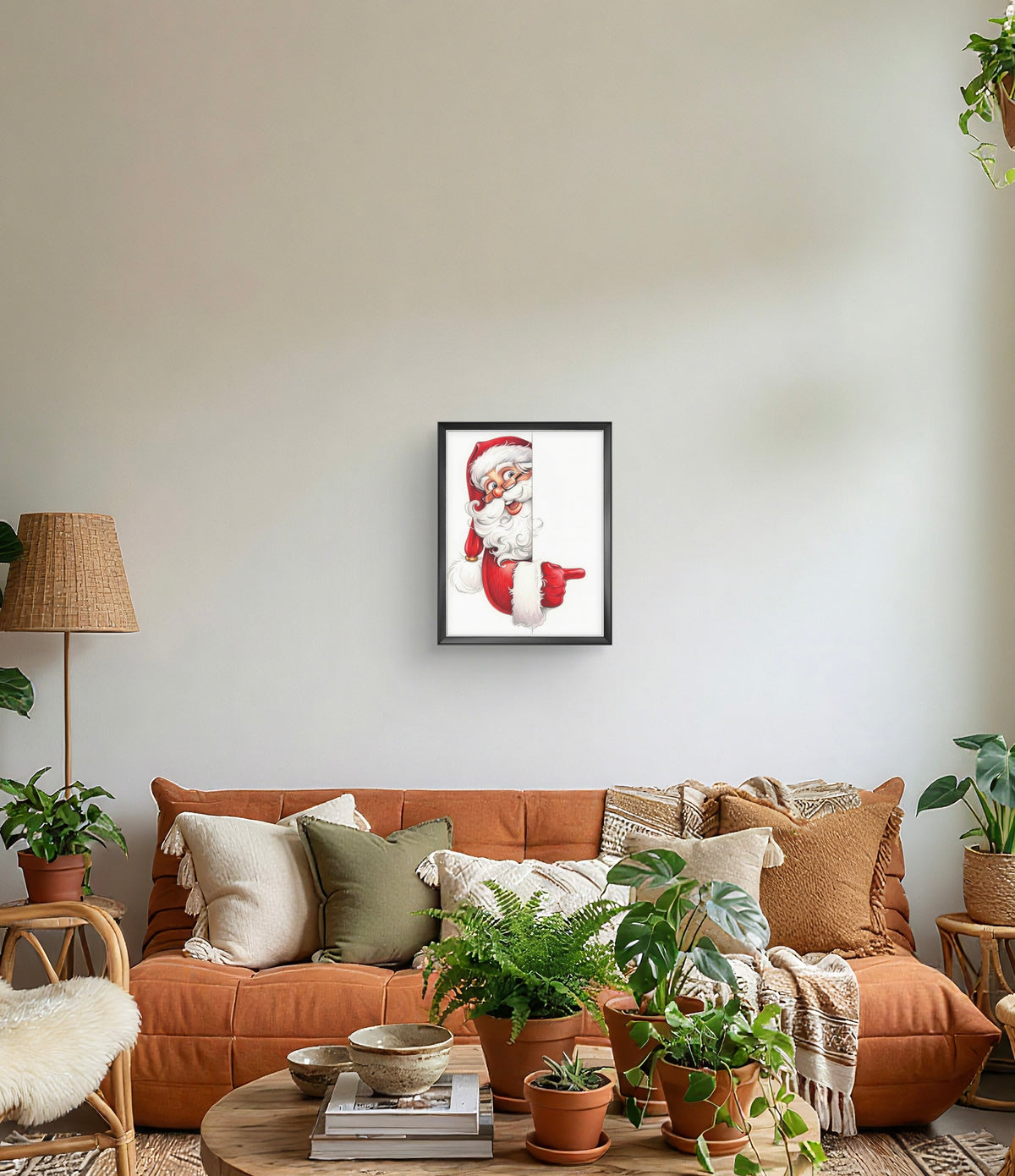 Christmas Santa Claus Framed Wall Art β Holiday Deco